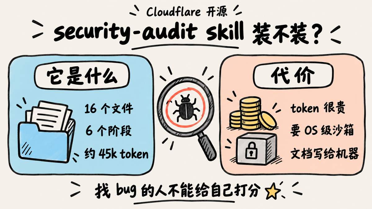 Cloudflare开源的security-audit-skill：装不装？